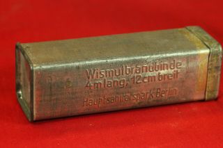 Rare Wwii German Wehrmacht Medicine Bismuth Bandage Wismutbrandbinde