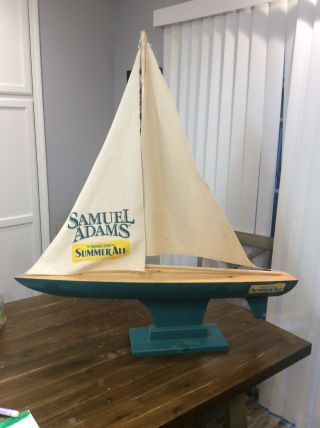 Vintage Samuel Adams Summer Ale Wood Sailboat 3 