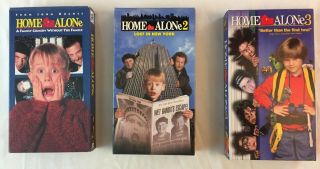 Home Alone 1 2 & 3 Vhs Releases Macaulay Culkin Tapes Rare