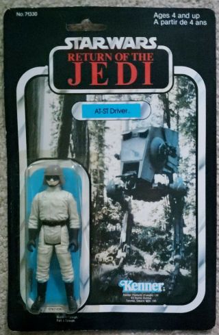 At St Driver Star Wars Rotj 1983 Kenner Rare Boxed Moc Canada 77 Back