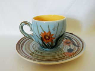 Vintage Rare Australian Martin Boyd Cup Saucer Duo Coffee Pottery