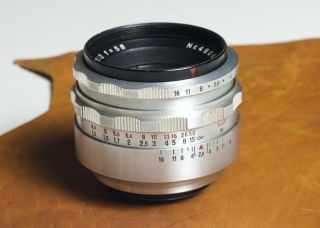 Rare Unbranded Carl Zeiss Jena Biotar 58mm F/2 Lens Semi Auto Alu M42 Screw Cla