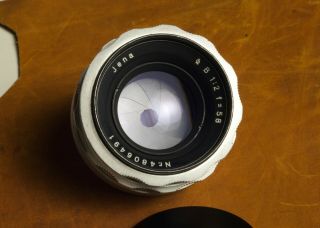 Rare Unbranded Carl Zeiss Jena Biotar 58mm f/2 Lens Semi Auto Alu M42 Screw CLA 3