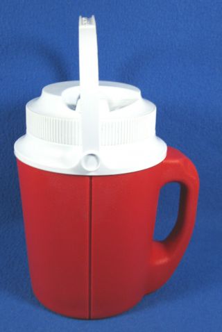 Gott Rubbermaid 1/2 Gallon Jug Thermos Cooler Red 1522 Two Handles Rare
