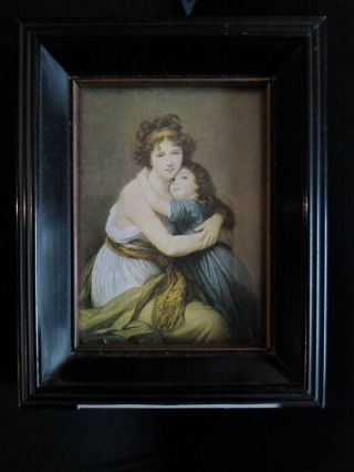 Madame Vigee Le Brun Artist And Daughter 4.  5 " X 5 " The Master Series No.  2 Framed