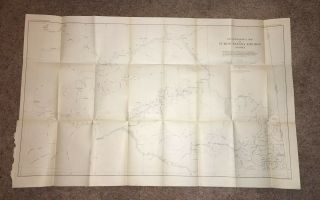 1904 Sketch Map Reconnaissance Of Yukon - Tanana Alaska Fairbanks Goodpaster River