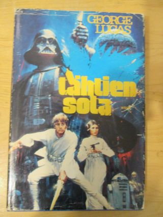 Star Wars (1976) Rare Finnish Edition Book - George Lucas - Finnish Language