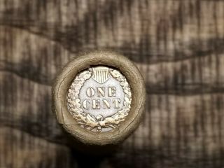 Indian Head Tails & Wheat Penny/old Small Cent Roll/ Antique/ag - Unc 735.
