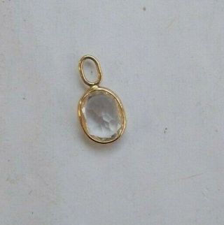 RARE Vintage 14K Solid Gold 14KT Pendant Jewelry Gemstone 1/2 