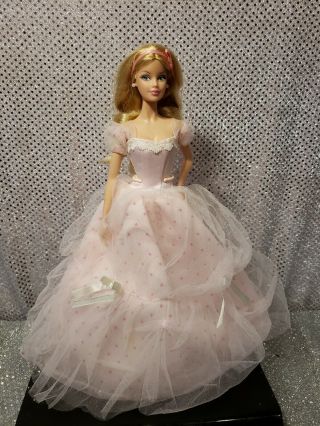 Rare 2012 Birthday Wishes Barbie Doll Blonde Model Muse Mattel X9189