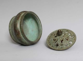 Perfect Antique Chinese Bronze Incense Burner with lid Xuande Marked 3