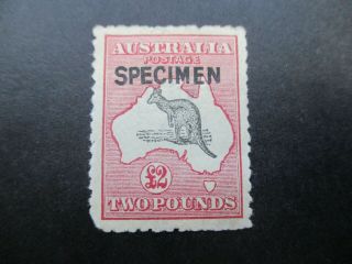 Kangaroo Stamps: £2 Pink Specimen 3rd Watermark - Rare (c264)