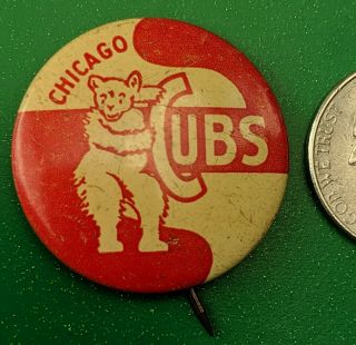 Vintage Early Rare Hard To Find Chicago Cubs Baseball Pin Button