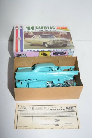 Vintage Jo - Han 1964 Cadillac Coupe De Ville Model Kit No.  C - 3764 - Unassembled