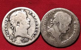 Rare 1808 France Silver Half Franc Foreign Coin 2 For The Price Of 1