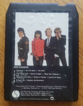 Pretenders Self - Titled Sire 8 - Track Cassette Classic Punk Rock Rare