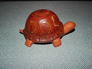 Rare Vintage Paul Marshall Pottery Brown Turtle Tea Light Holder