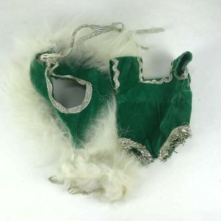 Vintage Vogue Ginny Doll Green White Fur Ice Skating Outfit