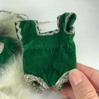 Vintage Vogue Ginny Doll Green white fur ice skating outfit 2