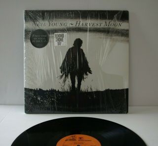 Neil Young Harvest Moon Rare Rsd Vinyl Lp Record Nm In Shrink W/ Hype Stickers