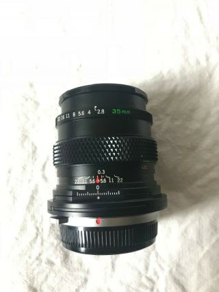 Rare Olympus Om - System Zuiko Shift 35mm F2.  8 Mf Lens With Case