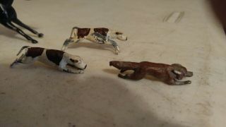 Antique England Hunting Horse With 2 Dogs And A Fox 2