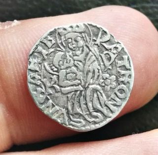Medieval Hungary Silver Denar King Matthias Corvinus 1443 - 1490 Rare