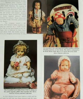 7p History Article,  Color Pics - Rare Antique Lenci Cloth Baby Dolls 2
