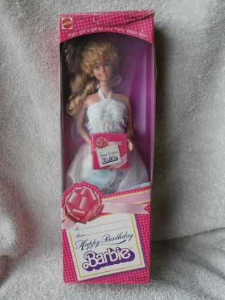 Rare 1982 Nib Nrfb Vintage Happy Birthday Barbie Doll