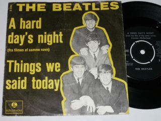 Very Rare The Beatles Single 45 A Hard Day 