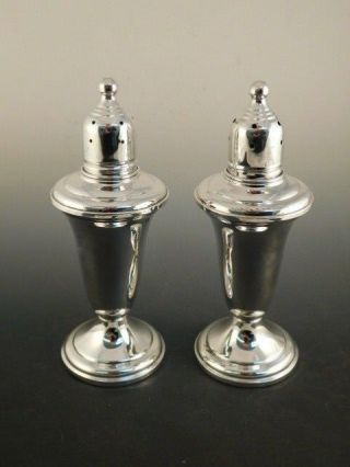 Empire Sterling Silver Weighted Salt Pepper Shakers 231 Just Polished