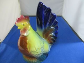 Vtg Rare 1940 - 50’s Usa Pottery Art Royal Copley Rooster Chicken Figurine Bank