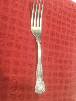 Antique 8 " Navy Dinner Fork Fouled Anchor International Silver Kings Pattern