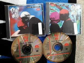 The Who 2 Cd Import Germany Live In Essen Part 1 & 2 Rare Press Italy