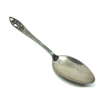 Vintage Sterling Silver Catalina Isle Island Souvenir Spoon Poppies 5 1/2 " 13.  2g