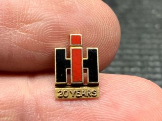 International Harvesters 10k Gold Stunning Rare 20 Years Of Service Award Pin.
