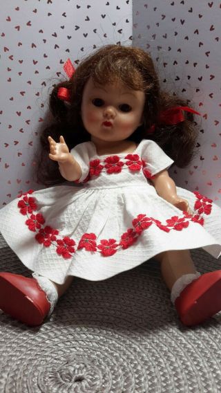 Sweet Red & White Waffle Vintage Ginny Vogue Doll Tagged Outfit,  Muffie,  Alex❤