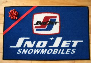 Sno - Jet Snowmobile Vintage Retro Logo Door Mat
