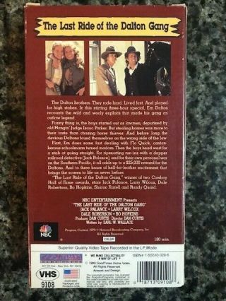 The Last Ride of the Dalton Gang (1979) RARE VHS - Jack Palance - Western, 2