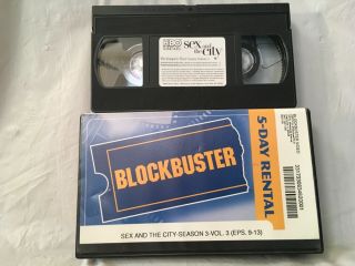 Blockbuster Video Rental Vhs Sex And The City Season 3.  Eps 9 - 13.  Very Rare