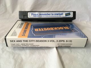 Blockbuster Video Rental VHS SEX AND THE CITY SEASON 3.  eps 9 - 13.  VERY RARE 3
