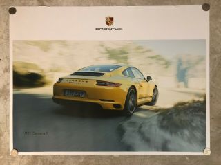 2018 Porsche 911 Carrera T Coupe Showroom Advertising Poster Rare Awesome L@@k