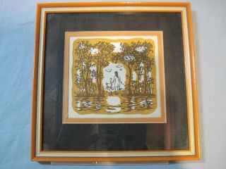 Rare Early Fumio Kitaoka Japanese Color Woodblock Print Nude (1918 - 2007)