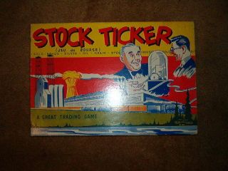 Rare Vintage Stock Ticker Board Game Copp Clack E 187