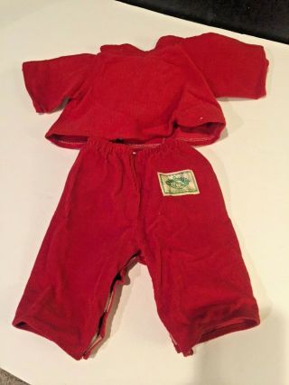 Vintage Cabbage Patch Kids Corduroy Outfit Red