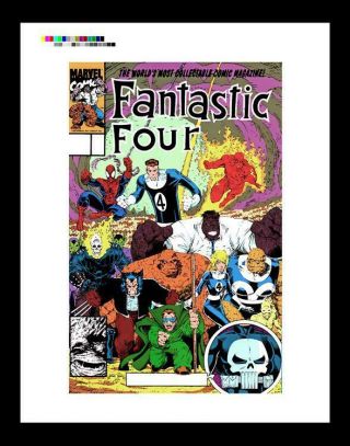 Arthur Adams Fantastic Four 349 Rare Production Art Cover