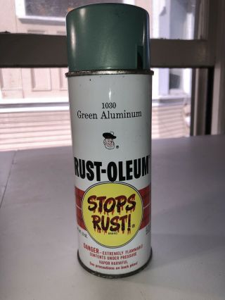 Vintage Rustoleum Spray Paint Can Green Aluminum Rare 1972 70s Scotty Krylon