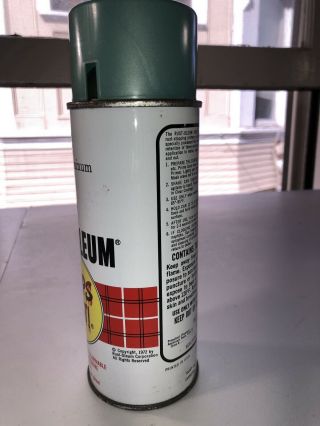 vintage rustoleum spray Paint Can GREEN ALUMINUM RARE 1972 70s Scotty Krylon 2
