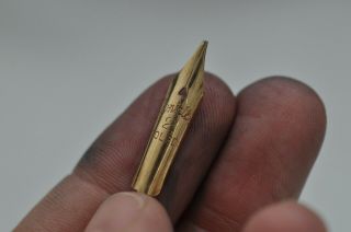 Rare Vintage Spare Conklin 2 Toledo Fountain Pen Nib 14ct Gold - Medium Tip