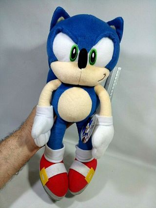Rare Sonic The Hedgehog Large 15 " Tall Plush Doll Sega Joypolis Prize Japan Tag